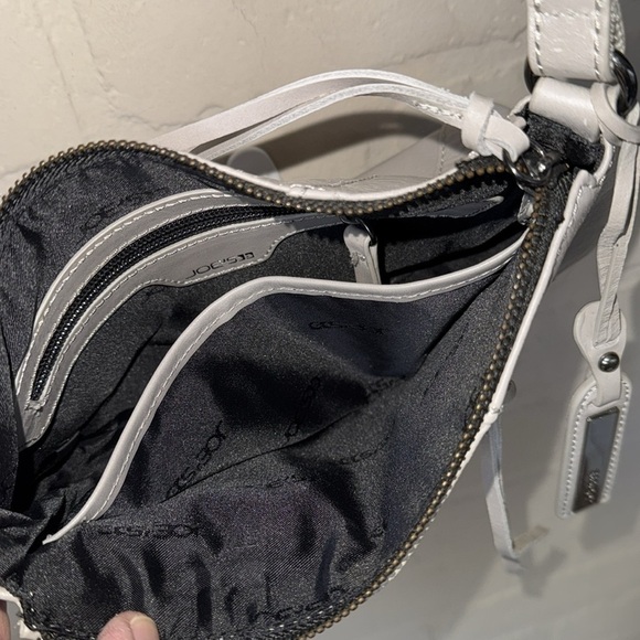 JOES purse Gray Leather Shoulder Bag crossbody NEW adjustable strap - Picture 2 of 4